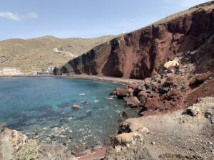 Red sand beach